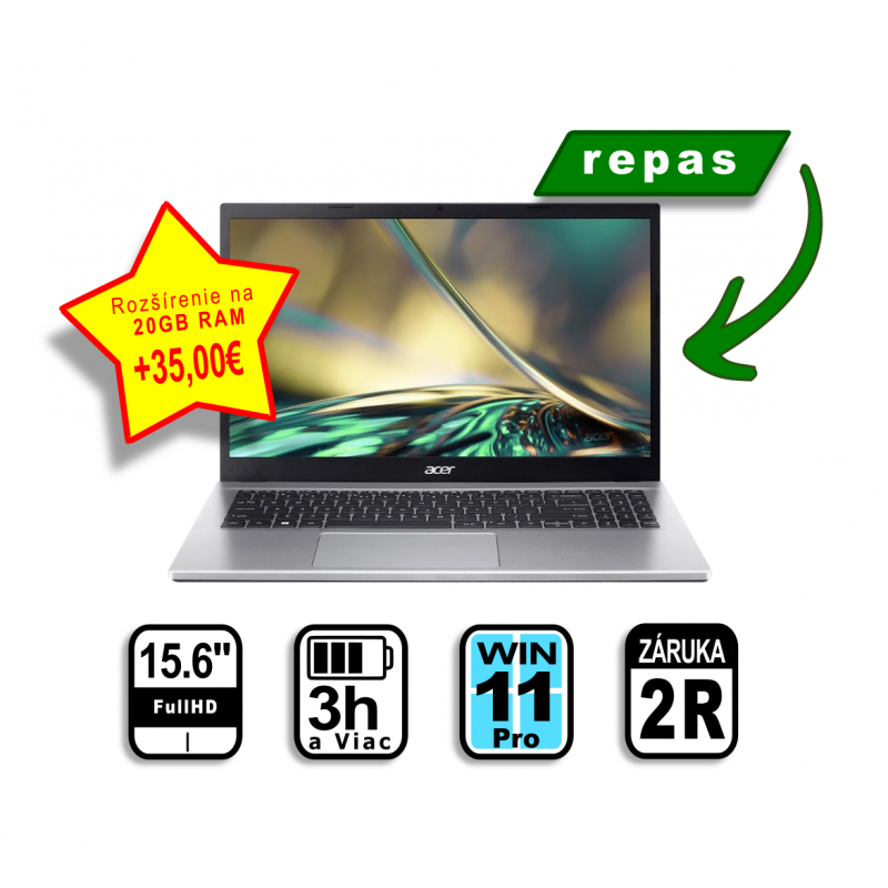 DELL Acer Aspire 3 / repas